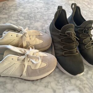 White and Green Sneakers Set